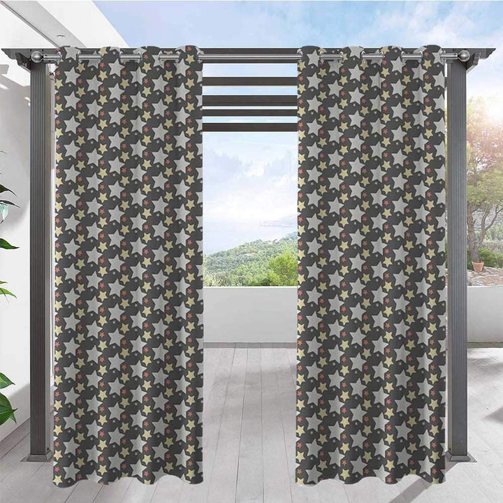 Custom Photo Print Outdoor Curtains, Each piece has the same pattern 1 Pcs