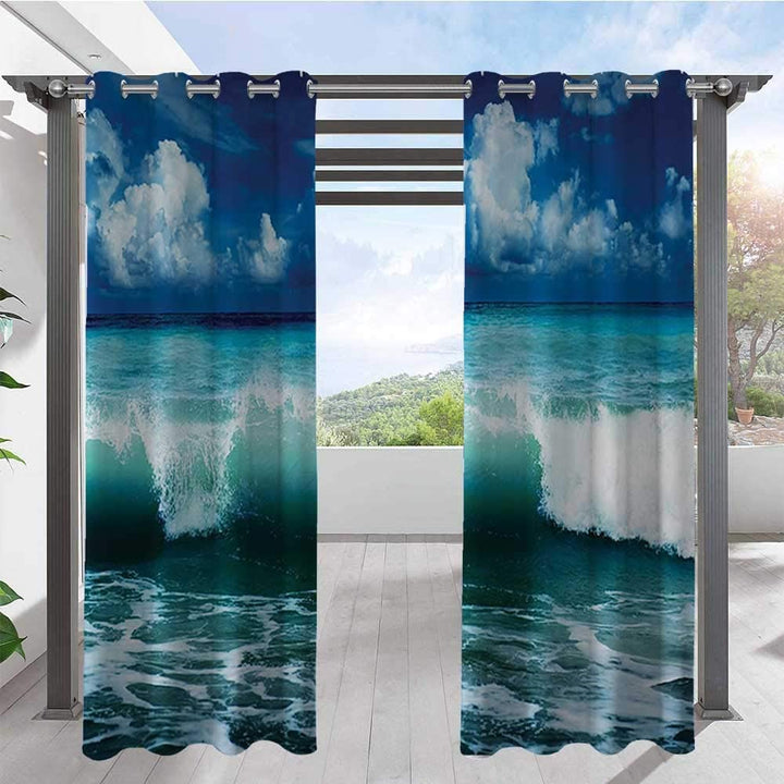 Custom Photo Print Outdoor Curtains, Use one picture for two piece curtains, minimum 2 pcs