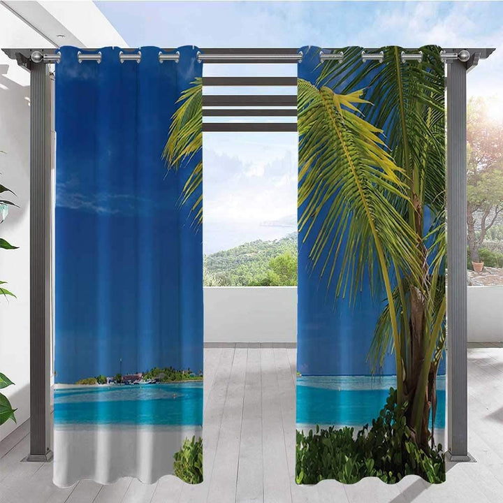 Custom Photo Print Outdoor Curtains, Use one picture for two piece curtains, minimum 2 pcs