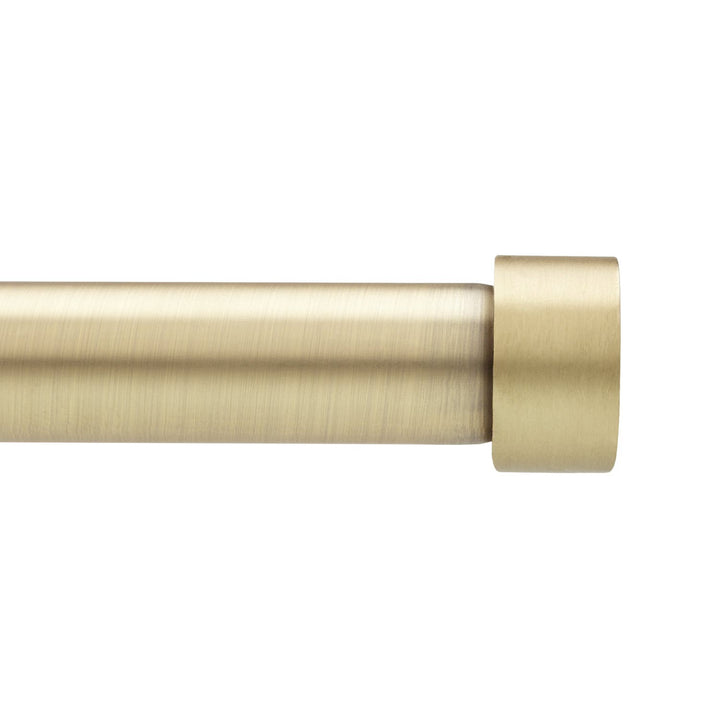 Curtain Rod 120" to 180" Adjustable, Black Curtain Rod Includes 2 Matching Finials, Brackets &amp; Hardware, 1 Inch Diameter Curtain Rod