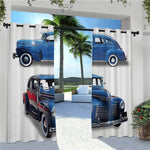 Custom Photo Print Outdoor Curtains, Use one picture for two piece curtains, minimum 2 pcs