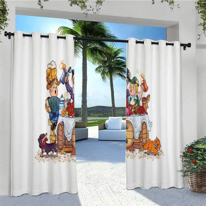 Custom Photo Print Outdoor Curtains, Use one picture for two piece curtains, minimum 2 pcs
