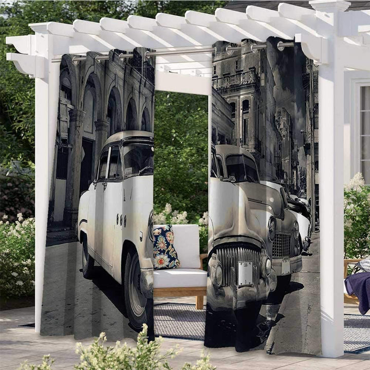Custom Photo Print Outdoor Curtains, Use one picture for two piece curtains, minimum 2 pcs