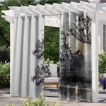 Custom Photo Print Outdoor Curtains, Use one picture for two piece curtains, minimum 2 pcs