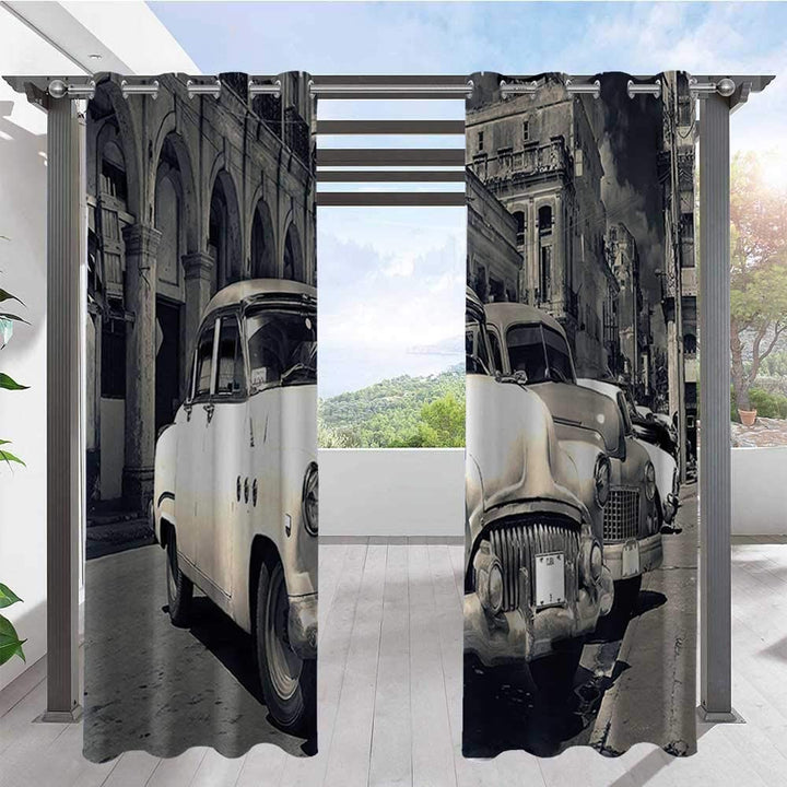 Custom Photo Print Outdoor Curtains, Use one picture for two piece curtains, minimum 2 pcs
