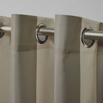 Striped Outdoor Waterproof Grommet Top Curtains, 1 Panel