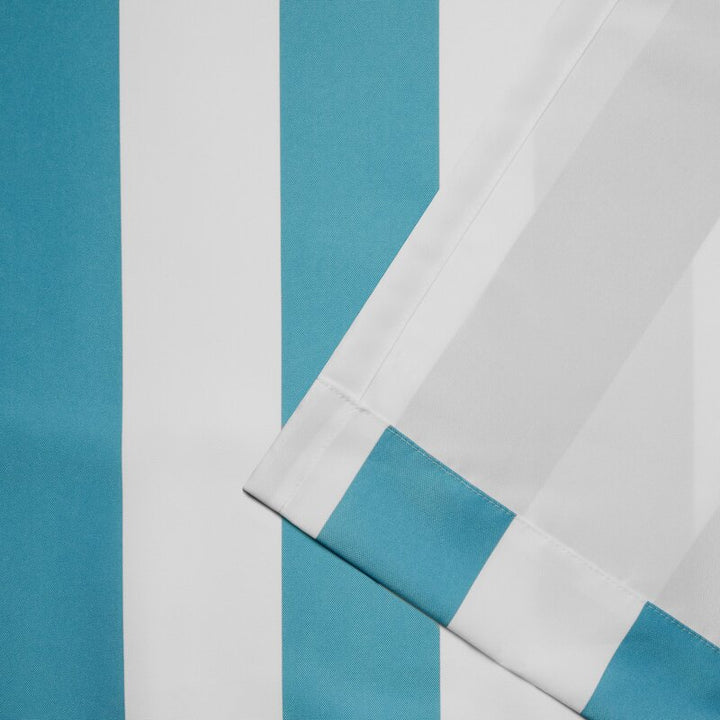 Striped Outdoor Waterproof Grommet Top Curtains, 1 Panel