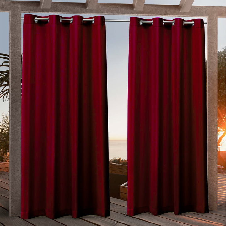 Suchoutdoor Outdoor Waterproof Curtains, Grommet Top Silver, for Porch/Pavilion/Patio, 1 Panel