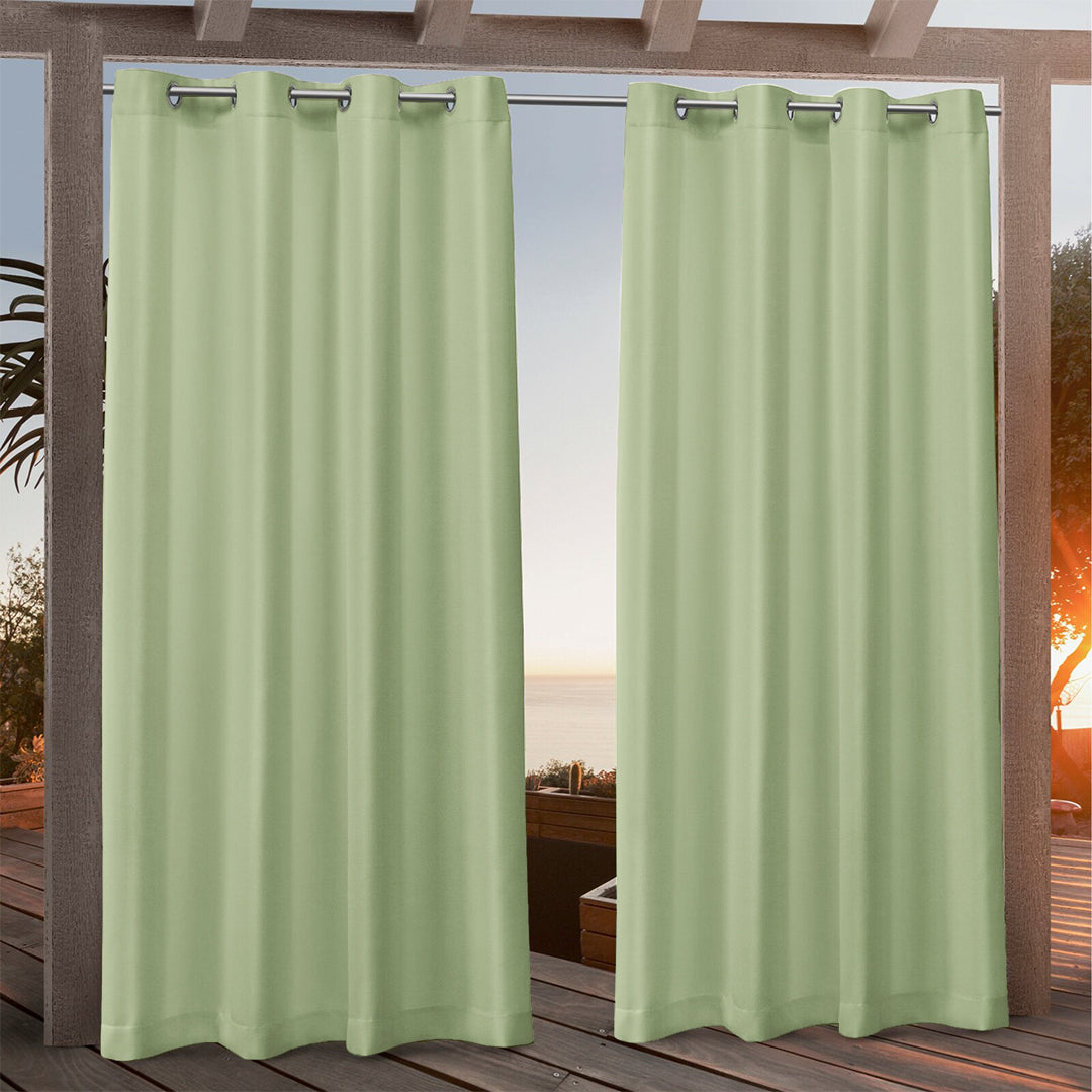 Suchoutdoor Outdoor Waterproof Curtains, Grommet Top Silver, for Porch/Pavilion/Patio, 1 Panel