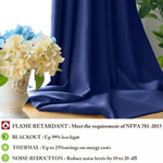 Suchoutdoor Flame Retardant Curtains, Grommet Top Silver, for Schools/Hospitals/Houses, 1 Panel