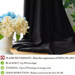 Suchoutdoor Flame Retardant Curtains, Grommet Top Silver, for Schools/Hospitals/Houses, 1 Panel