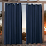 Suchoutdoor Outdoor Waterproof Curtains, Grommet Top Silver, for Porch/Pavilion/Patio, 1 Panel