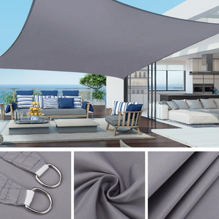 Outdoor Waterproof Anti-UV Shade Sail, Sunscreen Rain Cover, Garden Awning