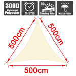 Outdoor Waterproof Anti-UV Shade Sail, Sunscreen Rain Cover, Garden Awning