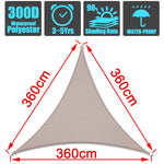 Outdoor Waterproof Anti-UV Shade Sail, Sunscreen Rain Cover, Garden Awning