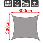 Outdoor Waterproof Anti-UV Shade Sail, Sunscreen Rain Cover, Garden Awning