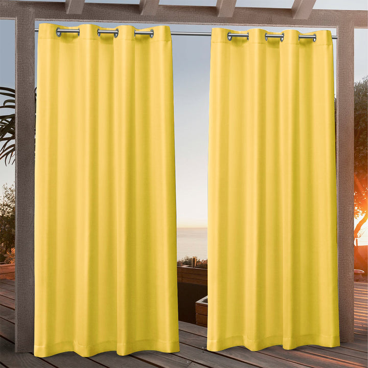 Suchoutdoor Outdoor Waterproof Curtains, Grommet Top Silver, for Porch/Pavilion/Patio, 1 Panel