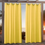 Suchoutdoor Outdoor Waterproof Curtains, Grommet Top Silver, for Porch/Pavilion/Patio, 1 Panel